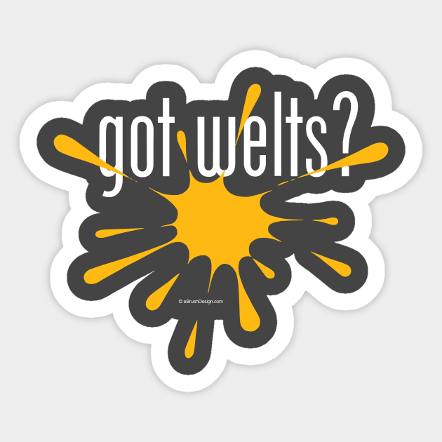 got welts? (Paintball) Sticker by eBrushDesign